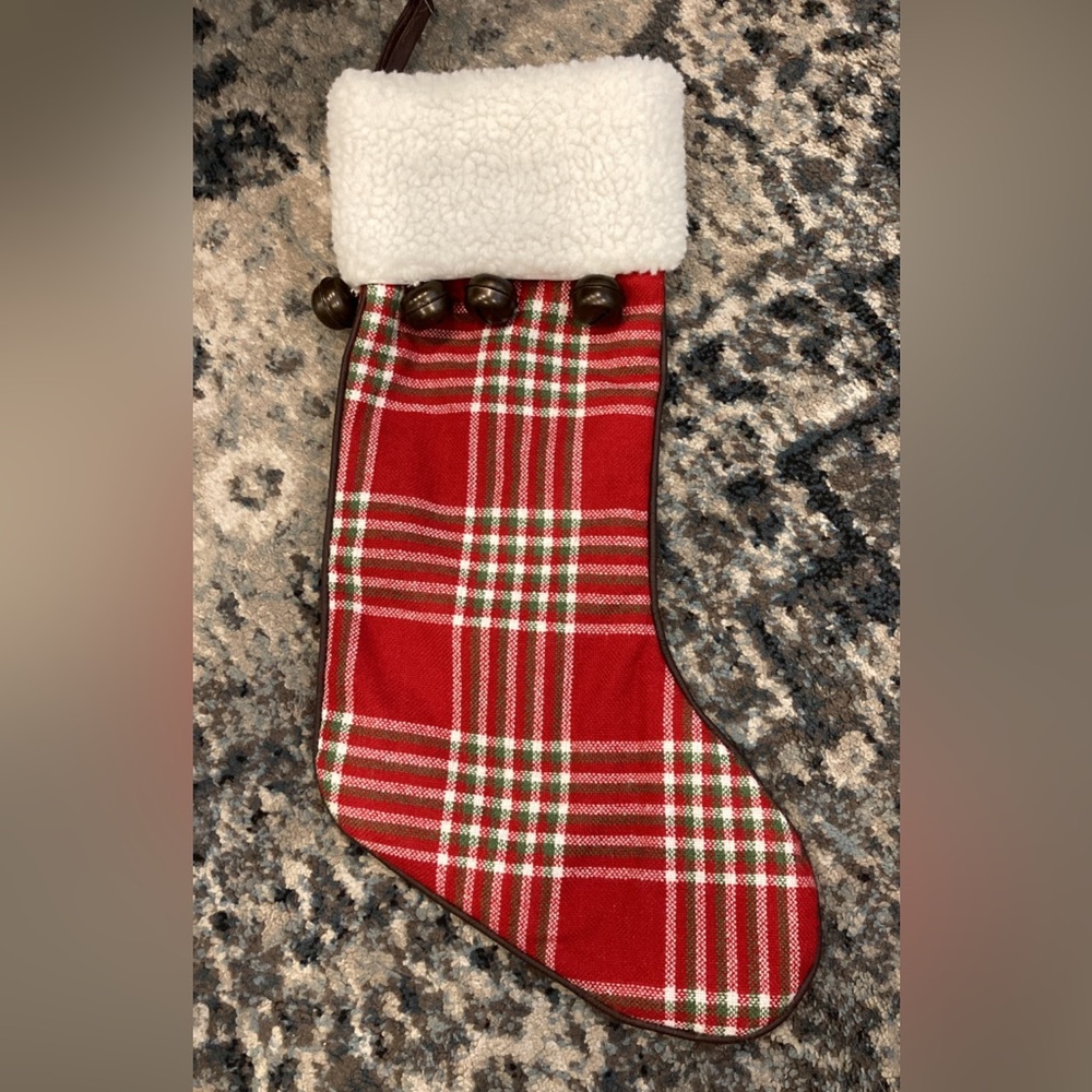 Red Plaid Christmas Stocking